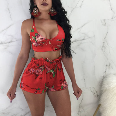 Floral Print Two Piece